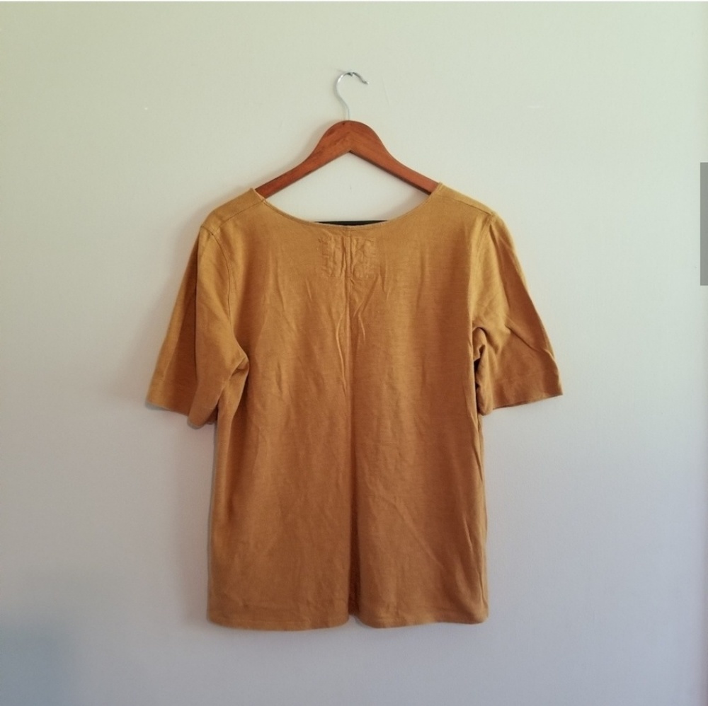 🌵4/$25 Anthropologie Pure + Good Mustard Tee - Picture 3 of 5